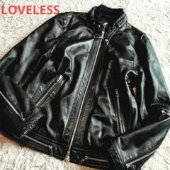LOVELESS シングル ライダース レザー ブルゾン ブラック