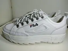 FILA ホワイト 厚底スニーカー