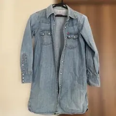 Lee デニムシャツワンピースライトブルー