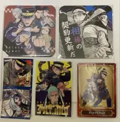 ゴールデンカムイ　アートコースター ステッカー　カード　杉元　アシリパ