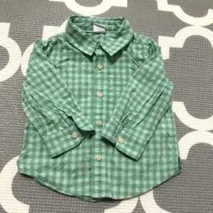 baby GAP 緑のチェックシャツ 12-18ヶ月