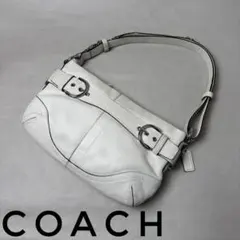 COACH◆ショルダーバッグ ソーホー オールレザー ホワイト　9412