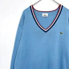 LACOSTE ラコステ　Vネックニットセーター　水色　5のサムネイル