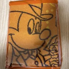 第一生命ノベルティミッキーのオレンジ色フェイスタオル