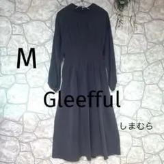 【Gleeful】ワンピース タックワンピース　グレー　M しまむら
