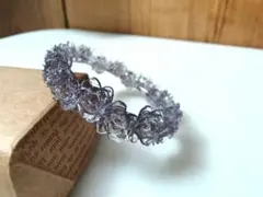 謎塔サイズ　花冠　1個　淡くすみパープルクリスタル　 アウトフィット