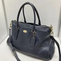 COACH コーチ モルガン サッチェル 2WAY トートショルダー ネイビー