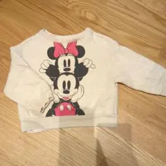 ミッキー＆ミニーマウス プリント トレーナー