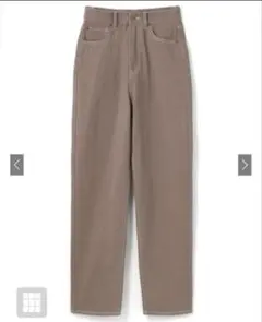 GRL 配色ステッチハイウエストストレートパンツ[gm296] Lサイズ