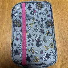 花柄デザイン ポーチ 薄型