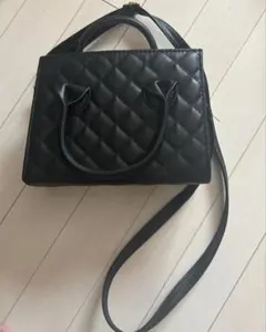 SHEINブラック キルティング ショルダーバッグ