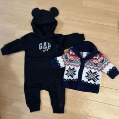 GAP×Disney ベビー服 ロンパース&カーディガンセット