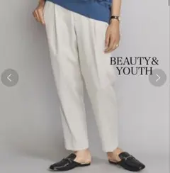 【新品タグ付】beauty&Youth バックゴム テーパードパンツ　Mサイズ