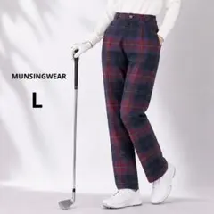 マンシングウェア ゴルフウェア ゴルフパンツ レディース L ウール混 秋冬