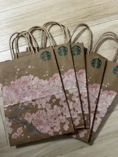 スターバックス 桜柄クラフトバッグ 5枚セット
