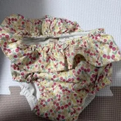 petit main ベビー水着 80 フリル付き花柄