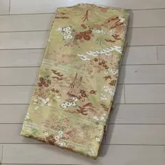 高級 袋帯 正絹 六通柄 唐織 吉祥有職文尽し クリーム 訪問着 色無地 