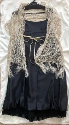 Abahouse ブラック ノースリーブ バルーンドレス