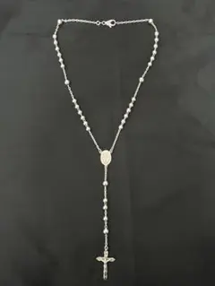 103197 ドルチェ&ガッバーナ ロザリオネックレス 銀 シルバー 美品 103197 ドルチェ&ガッバーナ ロザリオネックレス 銀 シルバー 美品