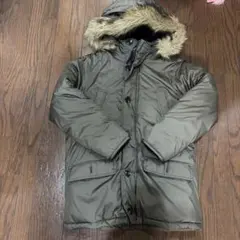 キッズ用オリーブグリーンダウンコート