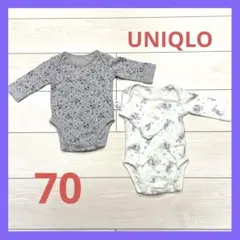 ベビー肌着 UNIQLO ユニクロ 2点セット ミッキー 70cm