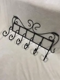アイアンフック　アンティーク調　コート・帽子掛け　6連　ウォールフック