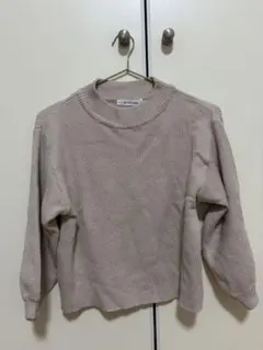 archives ベージュ 七分袖ニット