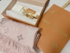 LOUIS VUITTON モノグラム マフラー ピンク
