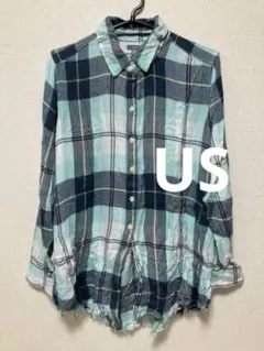 2206-2チェックシャツAerie シャツ