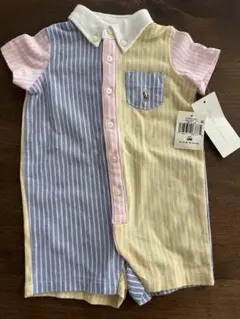 【新品未使用】ラルフローレンストライプロンパース3Mとベビー靴下