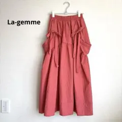 La-gemme ラジエム　サイド リボン フレア スカート　ピンク