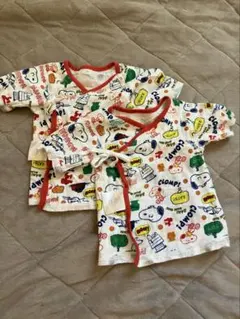 SNOOPY ベビー　短肌着　2枚セット