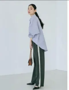 coca カットジョーゼットサイドラインパンツ