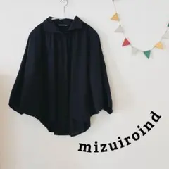 極美品✨mizuiroind テーラードショートシャツジャケット 黒 - メルカリ