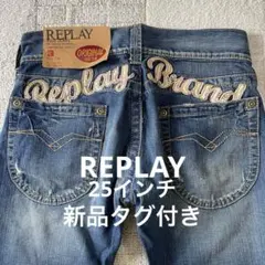 REPLAY BLUE JEANS デニムパンツ　25 新品タグ付きのサムネイル