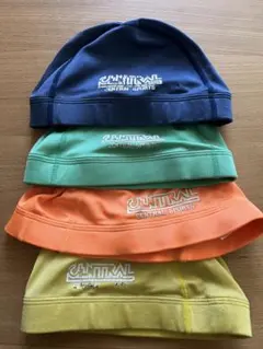 セントラルスポーツ　水泳帽 4色セット 子供用　黄　オレンジ　緑　紺
