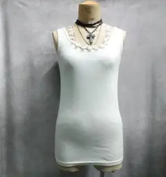 y2k　ノースリーブ　花柄レース　フェアリーグランジ　平成ギャル　60120