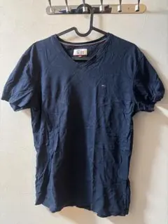 TOMMY HILFIGER DENIM ネイビー Vネック Tシャツ S