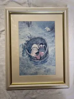 お子さまの描いた絵をアクリル表札＊4辺45度斜めカット鏡面仕上げ