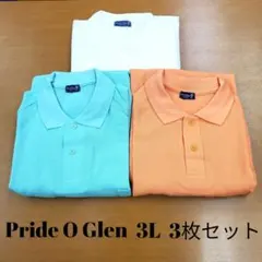 ポロシャツ まとめ 3点セット 半袖 ホワイト ミント オレンジ 3L 日本製
