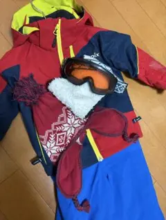 【美品】Phenix スキーウェア 子ども用　赤青紺　100