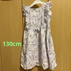 アイスクリーム柄 ノースリーブワンピース 130