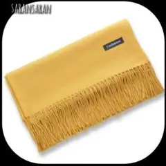新色♡カシミヤタッチ ストール マスタード 大判 ショール 上質 華やか メンズ