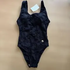 レトロ・ブラック レース ワンピース水着 13L