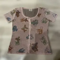 HYSTERIC GLAMOUR ラメ入り半袖カーディガンのサムネイル
