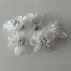 結婚式 ウエディング ヘアアクセ フラワー 花 ピン 5個セット