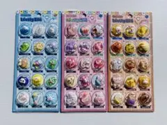 キラキラ 可愛い動物 カプセルシール 3枚セット 手帳 ぷっくりシール 3D立体