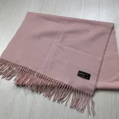 カシミア100%大判マフラーストール肩掛け膝掛けライトピンク