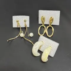 イヤリング　3点セット♡　ゴールド