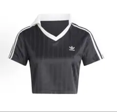 アディダスオリジナルス XLポロシャツ 半袖 Vネック　黒　ストライプ　ナイキ